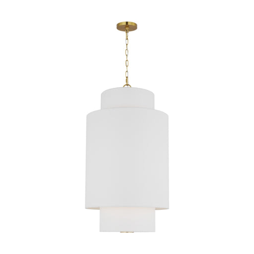 Visual Comfort KSP1171 Sawyer 1-lt 15" LED Small Hanging Pendant - Burnished Brass