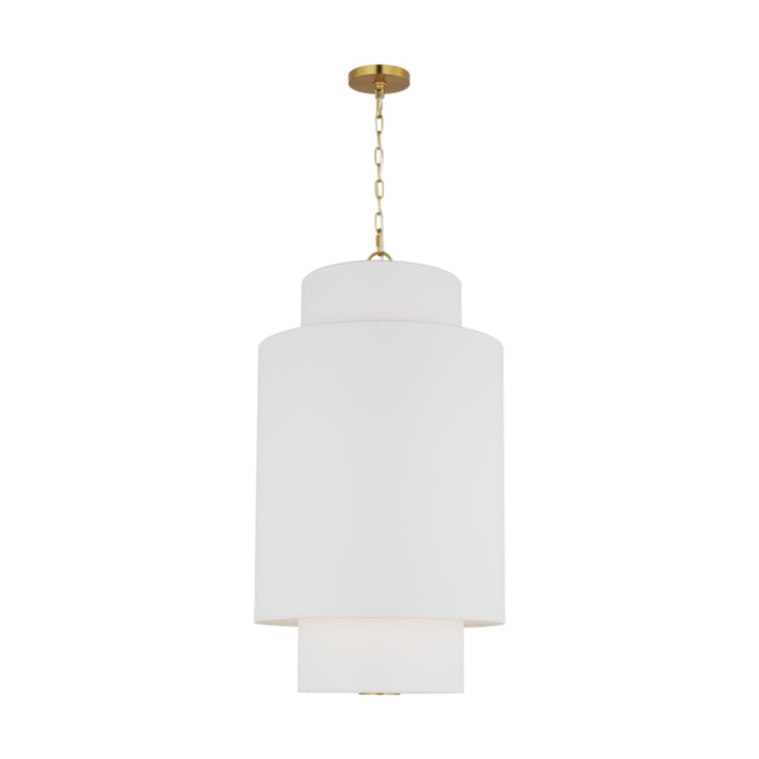 Visual Comfort KSP1171 Sawyer 1-lt 15" LED Small Hanging Pendant - Burnished Brass