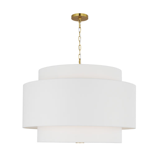 Visual Comfort KSP1184 Sawyer 4-lt 32" LED Extra Large Hanging Pendant - Burnished Brass
