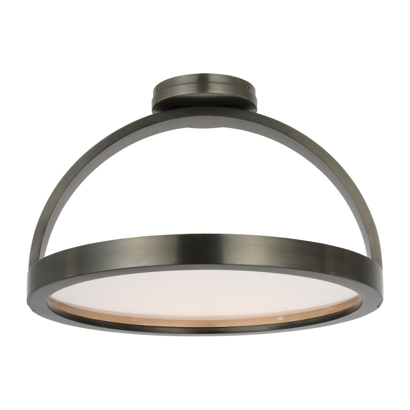 Visual Comfort KWFM191 Cerne 16" LED Semi Flush - Dark Bronze