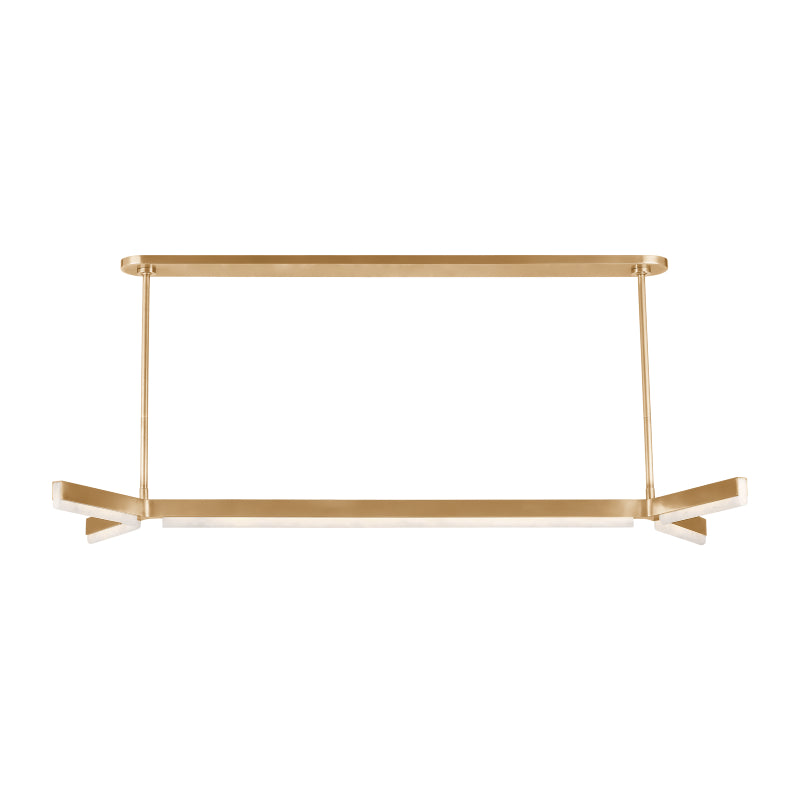 Visual Comfort KWLS708 Linea 55" LED Chandelier  - Hand-Rubbed Antique Brass