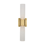 Visual Comfort KWWS498 Volver 19" Tall LED Double Wall Sconce - Hand Rubbed Antique Brass