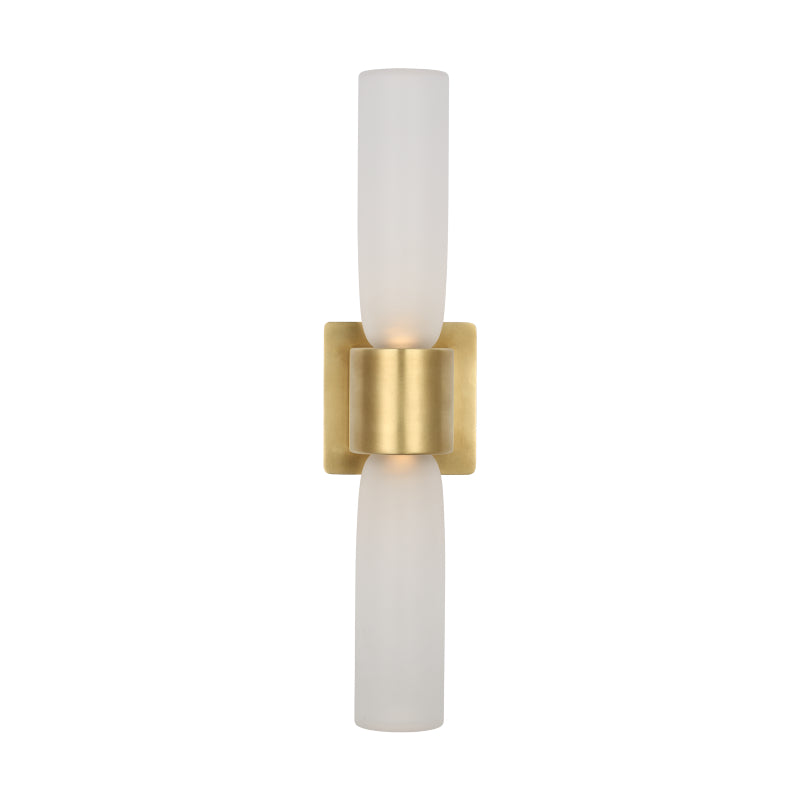 Visual Comfort KWWS498 Volver 19" Tall LED Double Wall Sconce - Hand Rubbed Antique Brass
