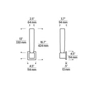 Visual Comfort KWWS579 Volver 17" Tall LED Wall Sconce