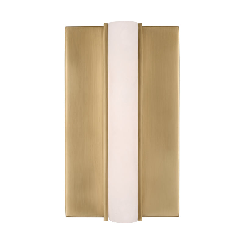 Visual Comfort KWWS712 Linea 5" Tall LED Wall Sconce - Hand Rubbed Antique Brass