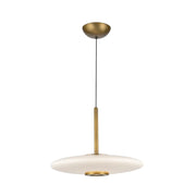 Kuzco PD37018-3WCCT-UNV Kyoto 18" LED Pendant, 3CCT Selectable - Vintage Brass/Glossy Opal