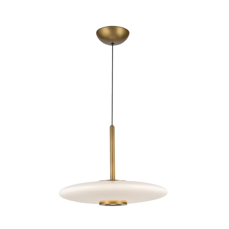 Kuzco PD37018-3WCCT-UNV Kyoto 18" LED Pendant, 3CCT Selectable - Vintage Brass/Glossy Opal