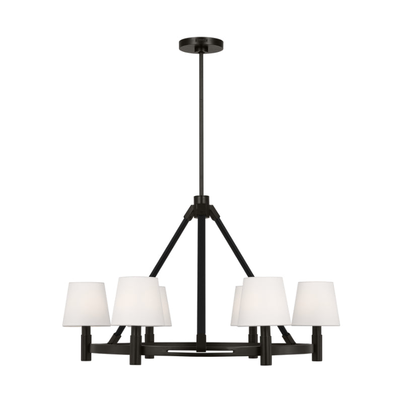 Visual Comfort LC1246 Grayson 6-lt 32" Large Chandelier - Aged Iron