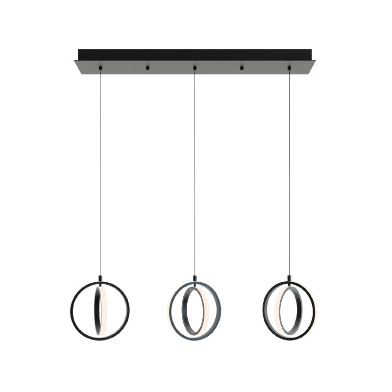 AFX LCKP09L30D1 LCKP Series Lock 6-lt 36" LED Multi Linear Pendant, Black
