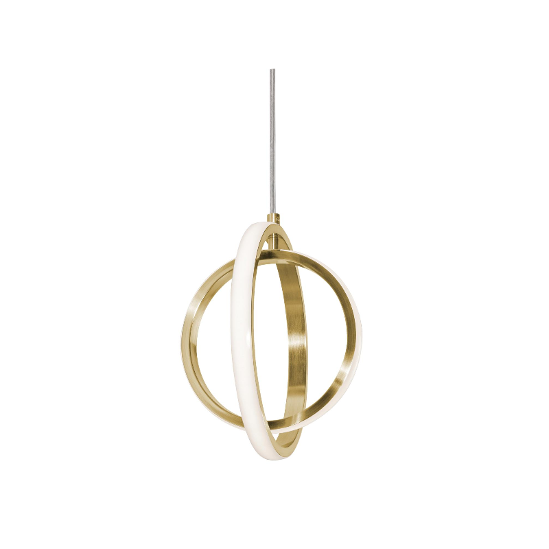 AFX LCKP09L30D1 LCKP Series Lock 2-lt 9" LED Pendant-Satin Brass