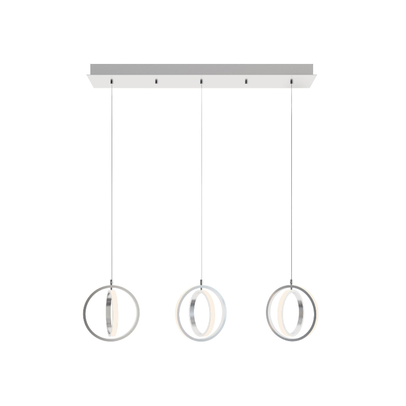 AFX LCKP09L30D1 LCKP Series Lock 6-lt 36" LED Multi Linear Pendant, Satin Nickel