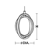 AFX LCKP09L30D1 LCKP Series Lock 2-lt 9" LED Pendant
