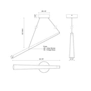 Kuzco LP68124 Lex 1-lt 24" LED Pendant