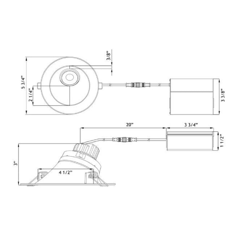 Lotus LRG3 4" 7.5W LED Sloped Round Regressed Gimbal, Dim to Warm