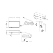 WAC LU-2460D 60W Under Cabinet Strip Transformer