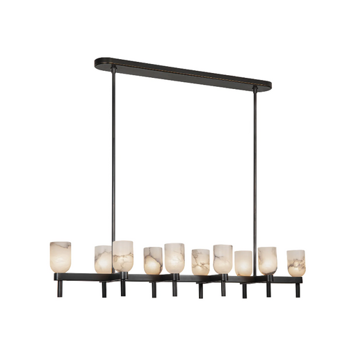Alora LP338052 Lucian 10-lt 52" Linear Pendant - Urban Bronze/Alabaster