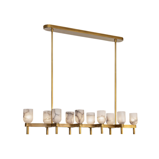 Alora LP338052 Lucian 10-lt 52" Linear Pendant - Vintage Brass/Alabaster