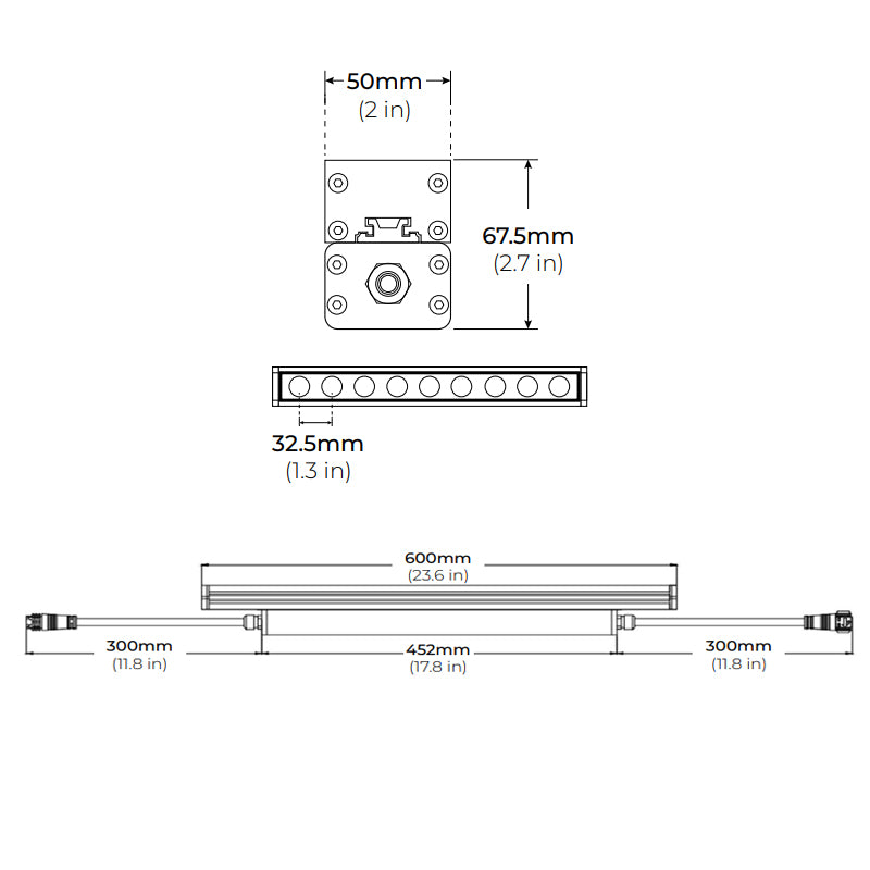 Core LWW120-MP 24" 18W Medium Power Linear LED Wall Washer, 120V-277V