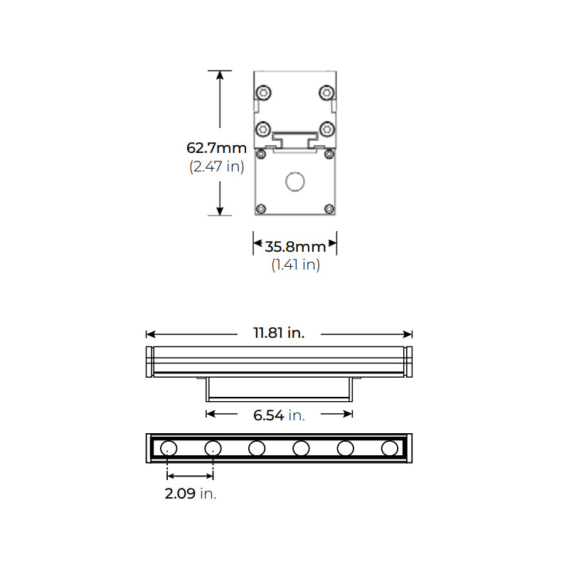 Core LWW120-SL 12" 9W High-Output RGBW Outdoor LED Wall Washer, 120V-277V