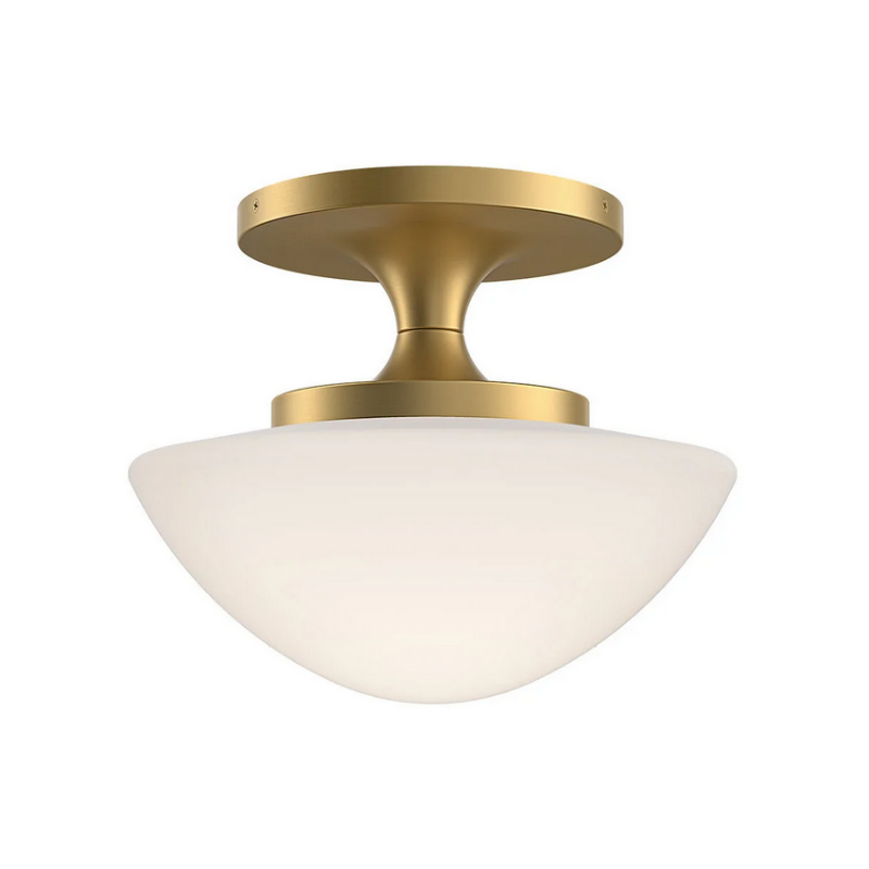 Hinkley 47813 Knox 1-lt 12" LED Semi-Flush Mount - Lacquered Brass