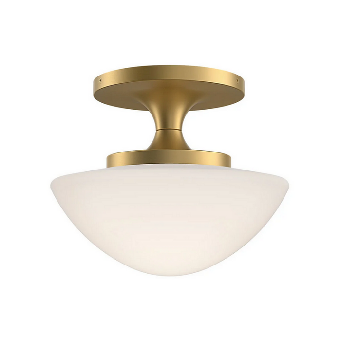 Hinkley 47813 Knox 1-lt 12" LED Semi-Flush Mount - Lacquered Brass