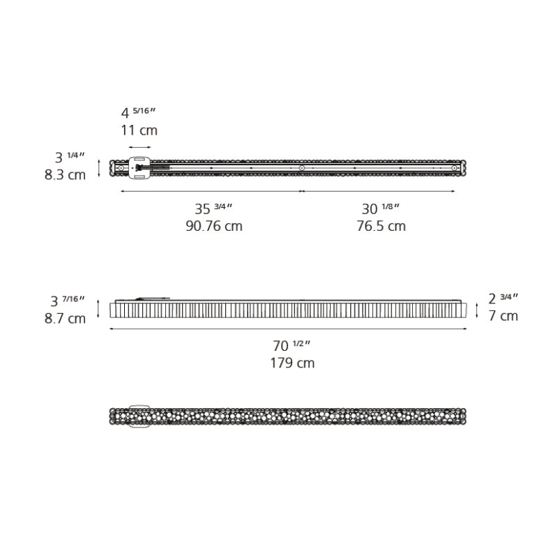 Artemide Calipso Linear 180 LED Ceiling Light