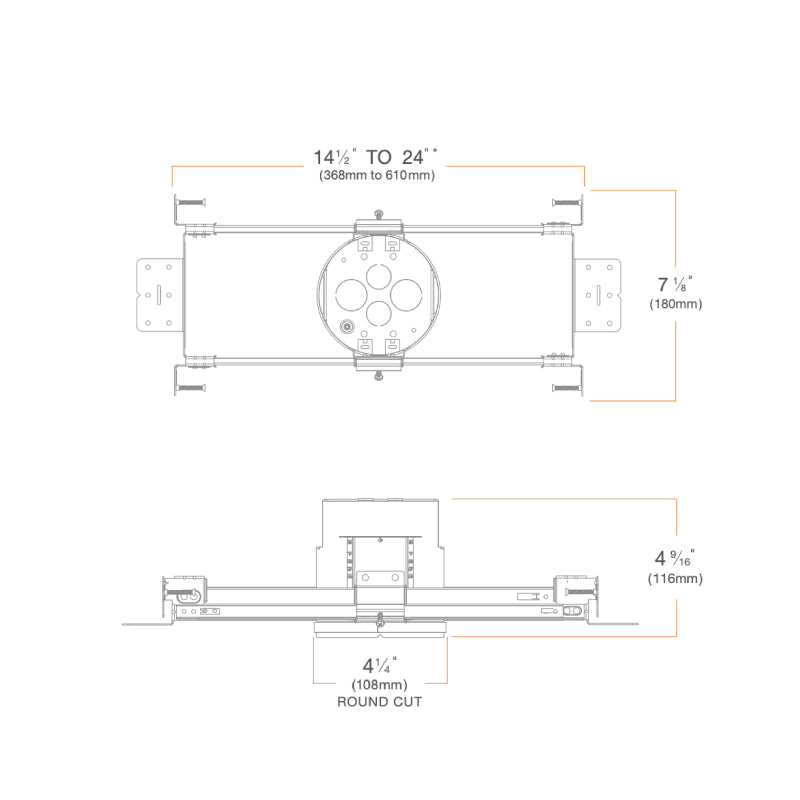 DMF 4" M4NCRS M Series Round New Construction Housing
