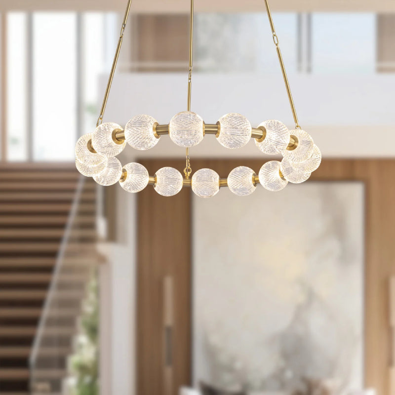 Alora CH321032-UNV-010 Marni 32" LED Chandelier - Natural Brass