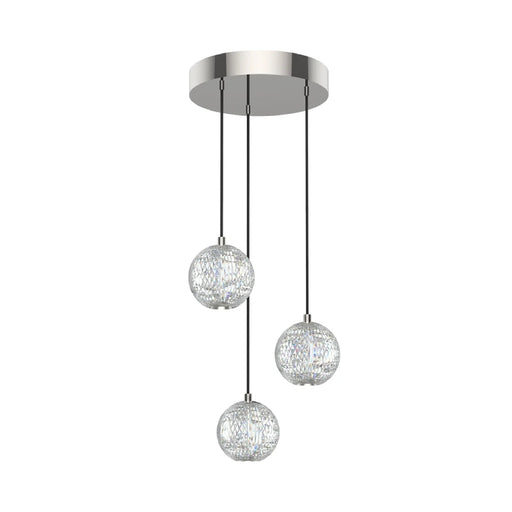 Alora MP321203 Marni 3-lt 11" LED Pendant - Polished Nickel