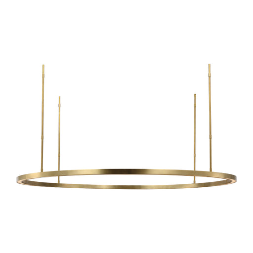 Visual Comfort MDCH540 Stagger Ring 48" LED Chandelier - Hand Rubbed Antique Brass