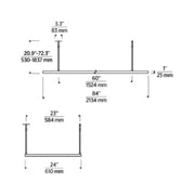 Visual Comfort MDLS186 Stagger Halo 84" LED Uplight Linear Suspension