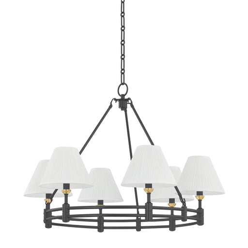 Hudson Valley MDS1800 Howard 6-lt 33" Chandelier - Aged Brass/Distressed Bronze