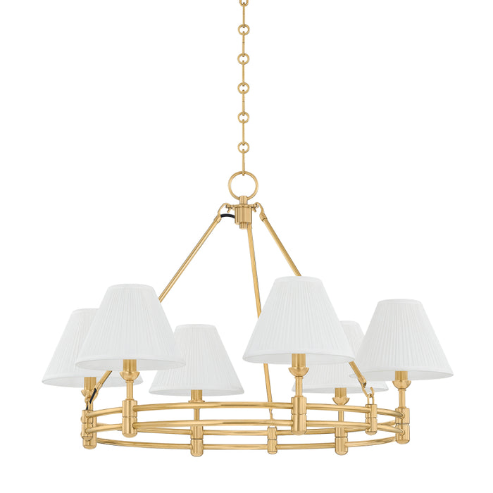 Hudson Valley MDS1800 Howard 6-lt 33" Chandelier - Aged Brass