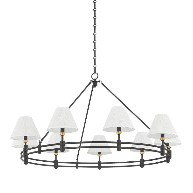 Hudson Valley MDS1801 Howard 9-lt 50" Chandelier - Aged Brass/Distressed Bronze