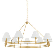 Hudson Valley MDS1801 Howard 9-lt 50" Chandelier - Aged Brass