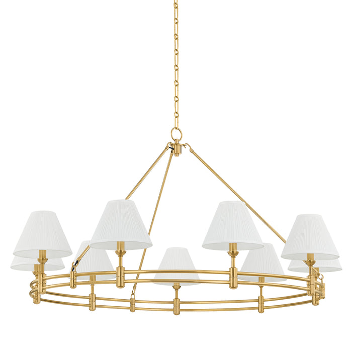 Hudson Valley MDS1801 Howard 9-lt 50" Chandelier - Aged Brass