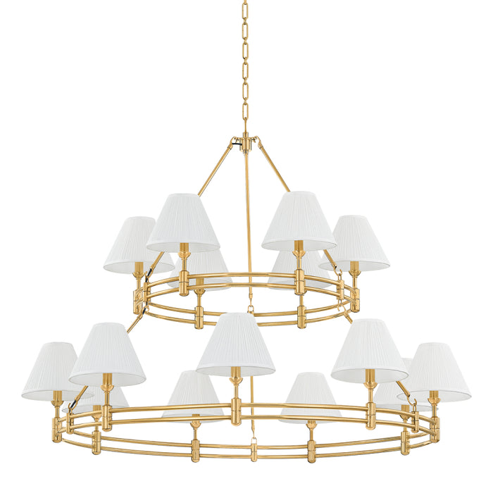 Hudson Valley MDS1802 Howard 15-lt 50" Chandelier - Aged Brass