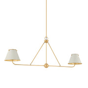 Hudson Valley MDS2001 Burghley 2-lt 54" Linear Chandelier - Off-White