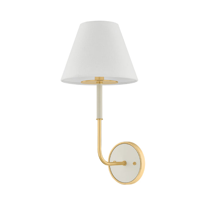 Hudson Valley MDS2200 Wedgewood 1-lt 17" Tall Wall Sconce - Aged Brass/Off-White