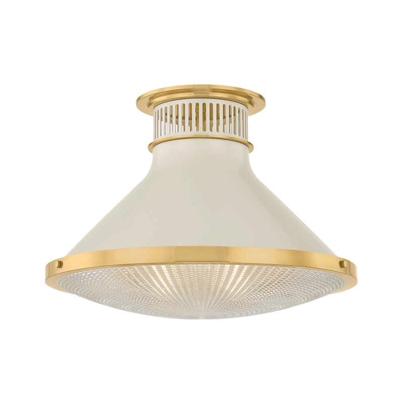 Hudson Valley MDS2403 Highclere 1-lt 18" Flush Mount - Off-White