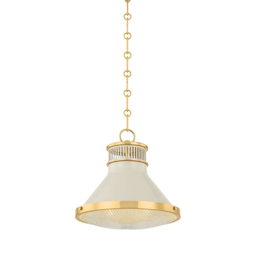 Hudson Valley MDS2404 Highclere 1-lt 13" Pendant - Off-White