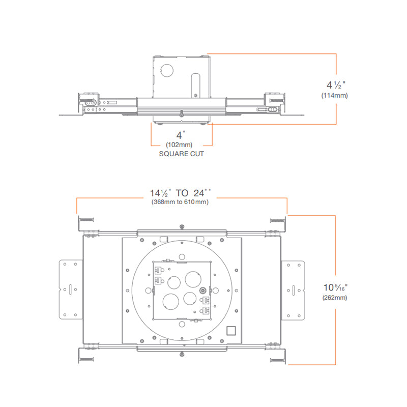 DMF M4NCSS M Series 4" Square New Construction Housing
