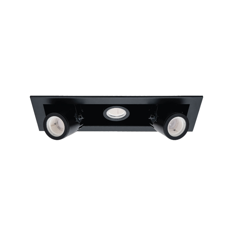 WAC MT-4315T Silo Multiples 3 Light Non-IC Rated Housing with Light Engine and Trim - Black/Black