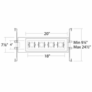 WAC MT-4415T Silo Multiples 4 Light Non-IC Rated Housing with Light Engine and Trim