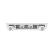 WAC MT-4415T Silo Multiples 4 Light Non-IC Rated Housing with Light Engine and Trim - White/White