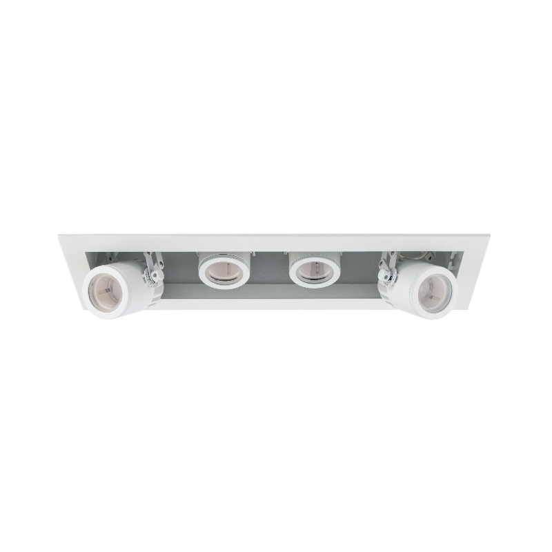 WAC MT-4415T Silo Multiples 4 Light Non-IC Rated Housing with Light Engine and Trim - White/White