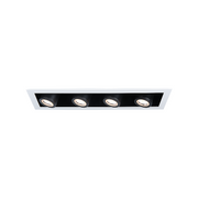 WAC MT-4415T Silo Multiples 4 Light Non-IC Rated Housing with Light Engine and Trim - White/Black