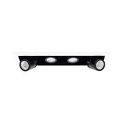 WAC MT-4415T Silo Multiples 4 Light Non-IC Rated Housing with Light Engine and Trim - White/Black