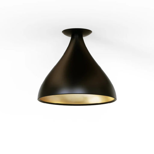 Pablo Designs Swell Medium 12" LED Flush Mount - Black/Brass