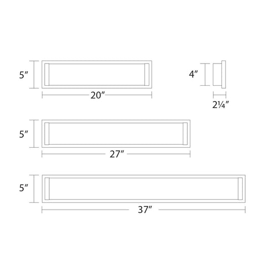 WAC WS-180137 Metro 1-lt LED 37" Vanity Light, 3000K
